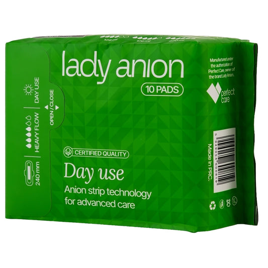 Absorbante 4 picaturi Day Use 240mm, 10 bucati, Lady Anion