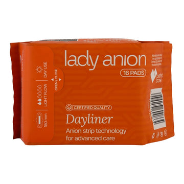 Absorbante zilnice cu bumbac organic Dayliner 180mm, 16 bucati, Lady Anion