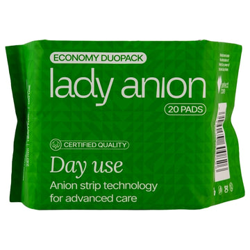 Absorbante de zi cu bumbac organic, 20 bucati, Lady Anion