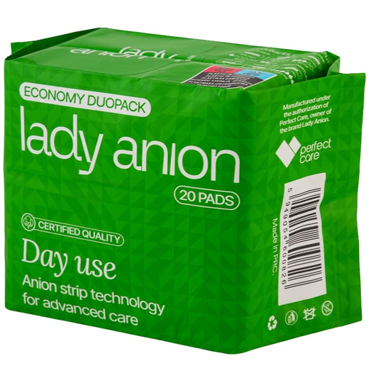 Absorbante de zi cu bumbac organic, 20 bucati, Lady Anion
